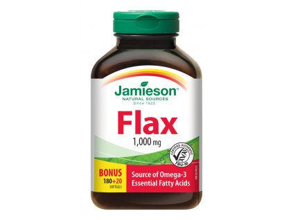 Jamieson Flax Omega 3 1000 mg ľanový olej 200 kapsúl