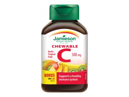 Jamieson Vitamín C 500 mg tropické ovocie 120 tabliet