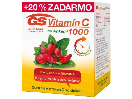 GS Vitamín C 1000 so šípkami 60 tabliet