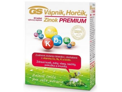 GS Vápnik, Horčík, Zinok Premium tbl 1x30 ks