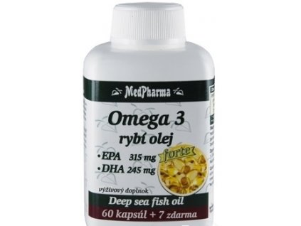 MedPharma Omega 3 forte EPA + DHA cps 60+7 zadarmo