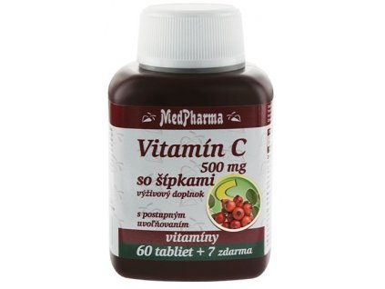 MedPharma Vitamín C 500 mg so šípkami tbl 60+7 zadarmo