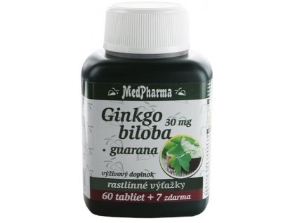 MedPharma Ginkgo Biloba + Guarana tbl 60+7 zadarmo