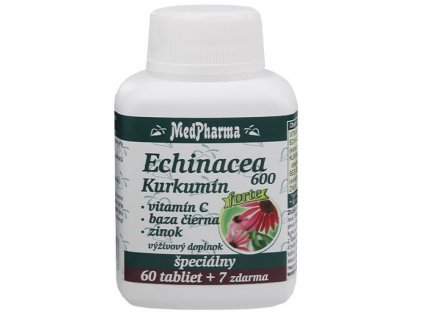 MedPharma Echinacea 600 Forte - Kurkumín tbl 60+7 zdarma