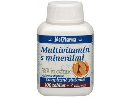 MedPharma Multivitamín s minerálmi 30 zložiek tbl 100+7 zadarmo