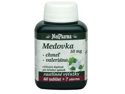 MedPharma Medovka 50 mg + Chmeľ + Valeriána tbl 60+7 zadarmo