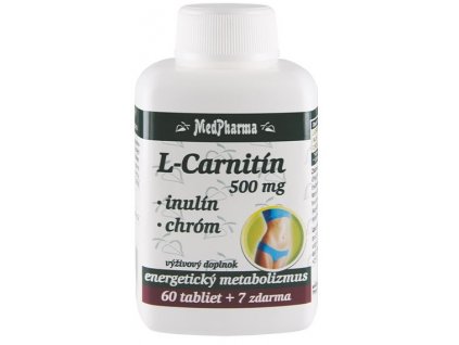 MedPharma L-Carnitín 500 mg + Inulín + Chróm tbl 60+7 zadarmo