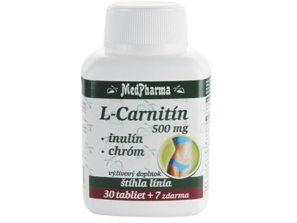 MedPharma L-Carnitín 500 mg + Inulín + Chróm tbl 30+7 zadarmo