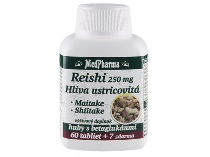 MedPharma Reishi + Hliva ustricová 67 tabliet 250 mg