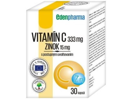 Edenpharma Vitamín C + Zinok s postupným uvoľňovaním 30 kapsúl