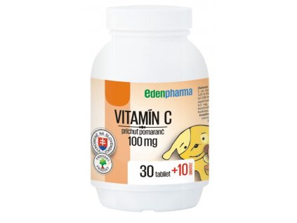 Edenpharma Vitamín C 100 mg príchuť pomaranč 40 tabliet