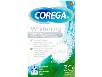 Corega Whitening čistiace tablety 30 ks