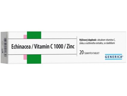 Generica Echinacea/Vitamín C 1000/Zinok šumivé tablety 20 ks