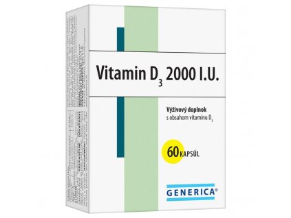 Generica Vitamin D3 2000 I.U. 60 kapsúl