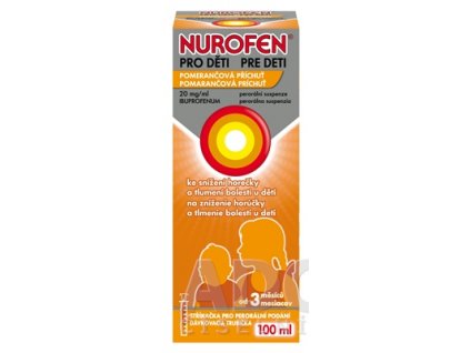 Nurofen sirup pre deti pomaranč 100 ml