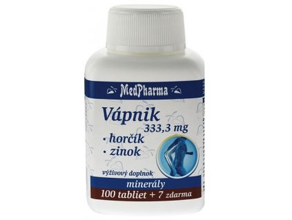 MedPharma Vápnik + Horčík + Zinok tbl 100+7 zadarmo