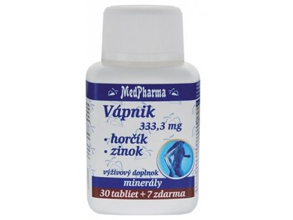 MedPharma Vápnik + Horčík + Zinok tbl 30+7 zadarmo