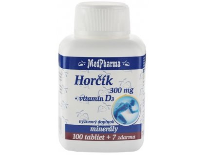 MedPharma Horčík 300 mg + Vitamín D tbl 100+7 zadarmo