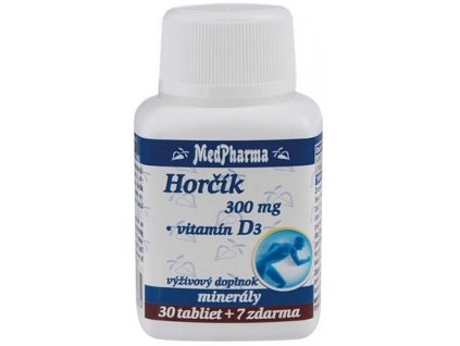 MedPharma Horčík 300 mg + Vitamín D tbl 30+7 zadarmo