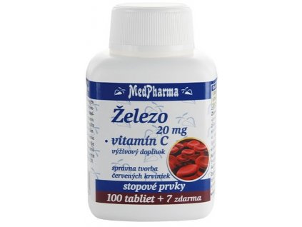 Medpharma Železo 20 mg s Vitamínom C 100+7 tabliet zadarmo
