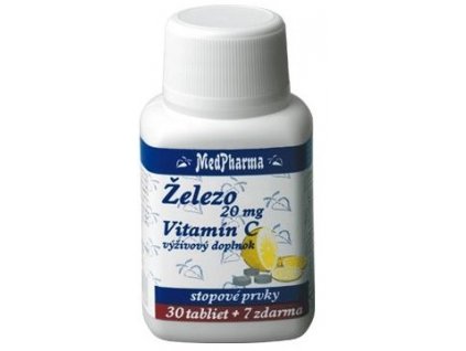 Medpharma Železo 20 mg s Vitamínom C 30+7 tabliet zadarmo