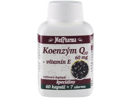 Medpharma Koenzým Q10 60 mg + Vitamín E 67 kapsúl