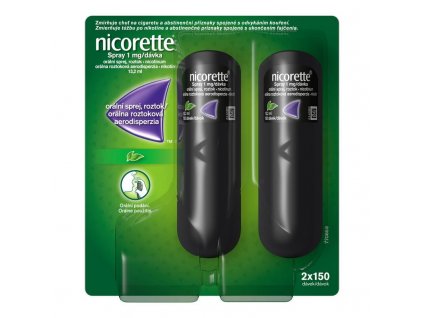 Nicorette sprej 150 dávok 2 x 13,2 ml mäta