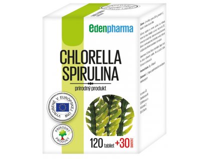 Edenpharma Chlorella + Spirulina 120 + 30 tabliet