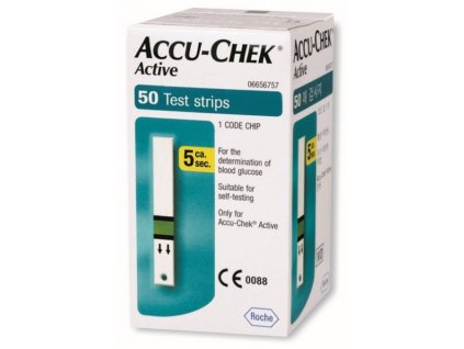 Accu Chek Active Glukose testovacie prúžky 50 ks