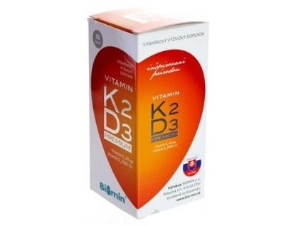 Biomin Vitamin K2 + D3 2000.I.U. premium 30 kapsúl