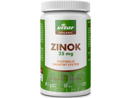 Vitar Organic Zinok tablety 60x25 mg