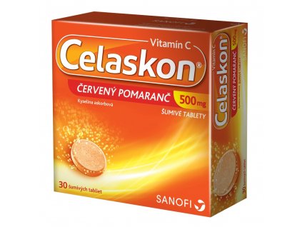 Celaskon červený pomaranč šumivý 500 mg 30 ks