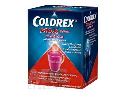 Coldrex max lesne ovocie 10vreciek iliek