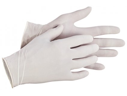 Latexové púdrované rukavice L 100 ks