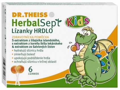Dr.Theiss HerbalSept kids lízanky Hrdlo 6 ks