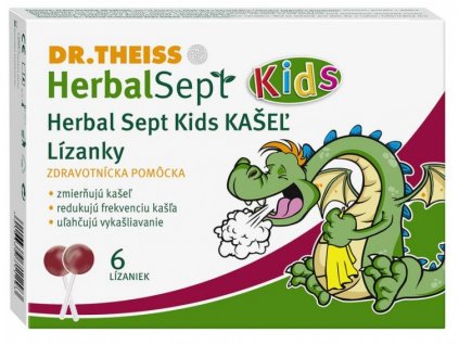 Dr.Theiss HerbalSept kids lízanky Kašeľ 6 ks