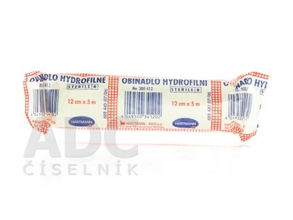 Ovínadlo hydrofilné pletené sterilné 12 cm x 5 m 1 ks