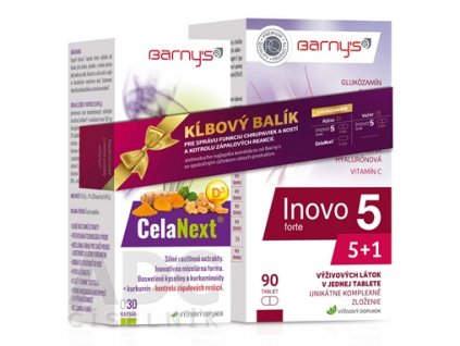 Barny's KĹBOVÝ balík Inovo 5 forte tbl 90 ks + CelaNext cps 30 ks, 1x1 set