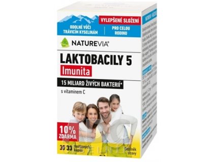 Naturevia Laktobacily 5 Imunita 30+3  kapsúl