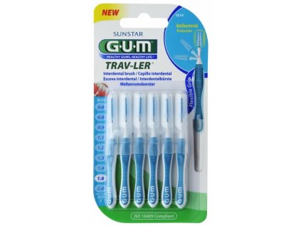 Gum Travler medzizubné kefky 1,6 mm 6 ks