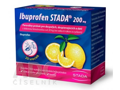 Ibuprofen Stada 200 mg perorálny prášok 20 x 200 mg