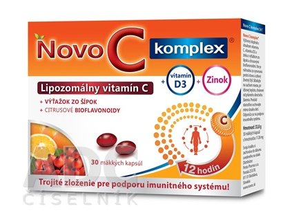 Novo C Komplex Lipozomálny vitamín C s vitamínom D3 a zinkom 30 kapsúl