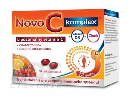 Novo C Komplex Lipozomálny vitamín C s vitamínom D3 a zinkom 60 kapsúl