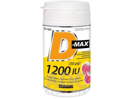 Vitabalans D-max 1200 IU žuvacie tablety 90 ks
