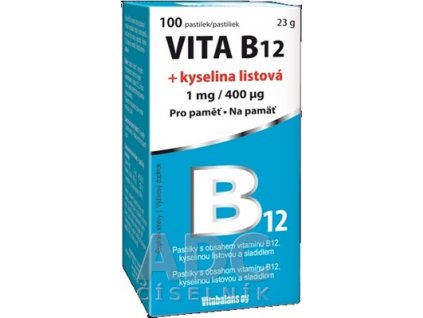 Vitabalans B12 + kyselina listová 1 mg/400mcg 100 tabliet