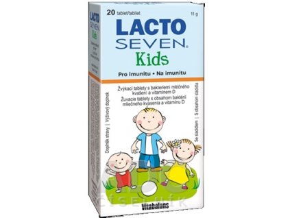 Vitabalans LactoSeven Kids žuvacie tablety 20 ks