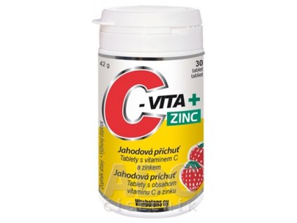 Vitabalans C-Vita + zinc jahodová príchuť 30 tabliet