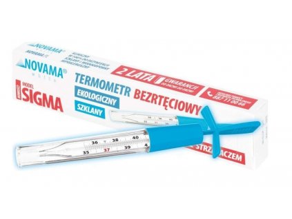 Novama white sigma Sklenený bezortuťový teplomer analógový