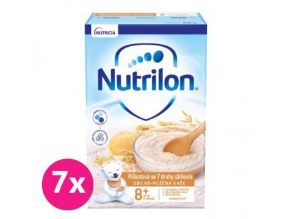 Nutrilon Obilno-mliečna kaša piškótová so 7 druhmi obilnín 8+ 7 x 225 g