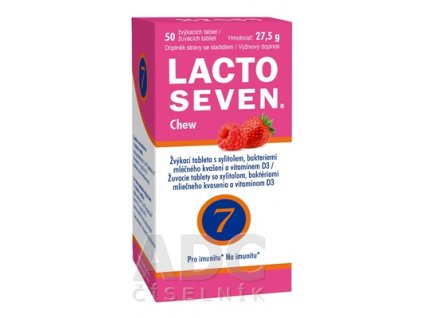 Vitabalans Lactoseven Chew 50 žuvacích tabliet malina